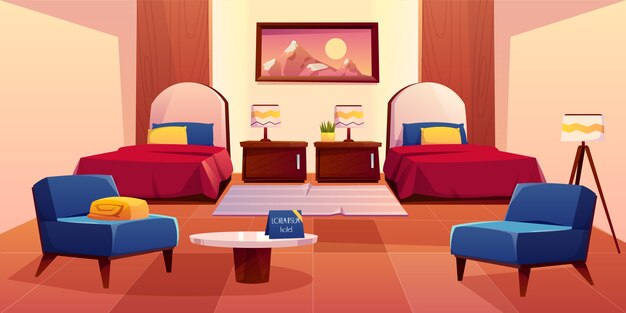 Empty apartment interior illustration