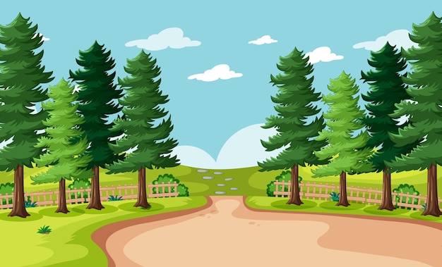 Free vector empty background nature park scenery