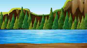 Free vector empty background nature scenery