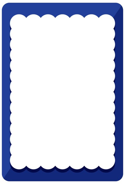 Empty blue curl frame banner template