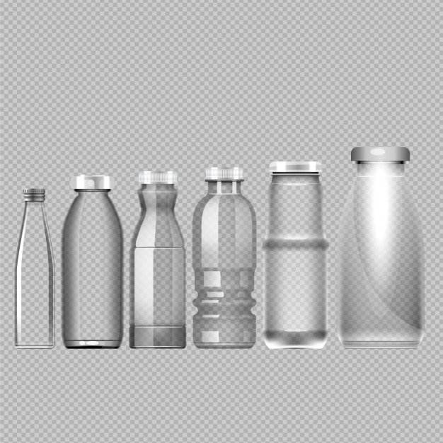 Free vector empty bottles