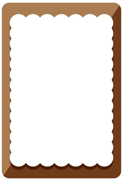 Empty brown curl frame banner template