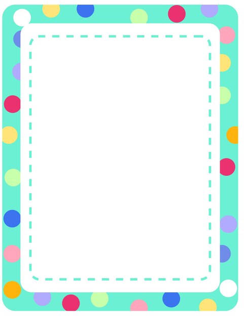 Empty colourful frame banner template