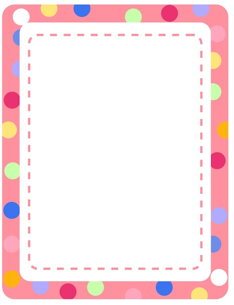 Empty colourful frame card template