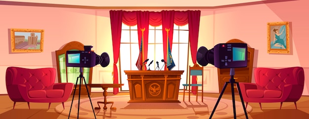 Пустой конференц-зал для переговоров президента