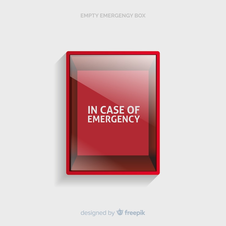 Free Vector empty emergency box concept