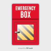 Free vector empty emergency box concept