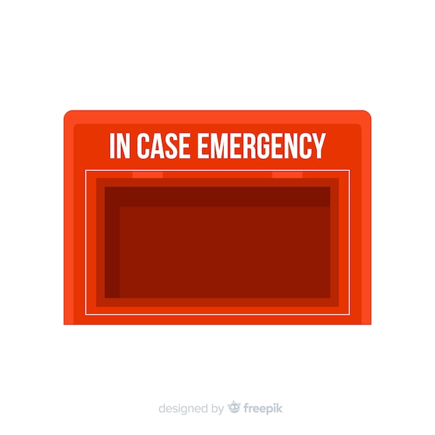 Free vector empty emergency box concept