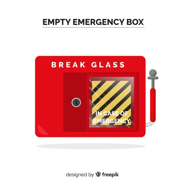 Free vector empty emergency box design