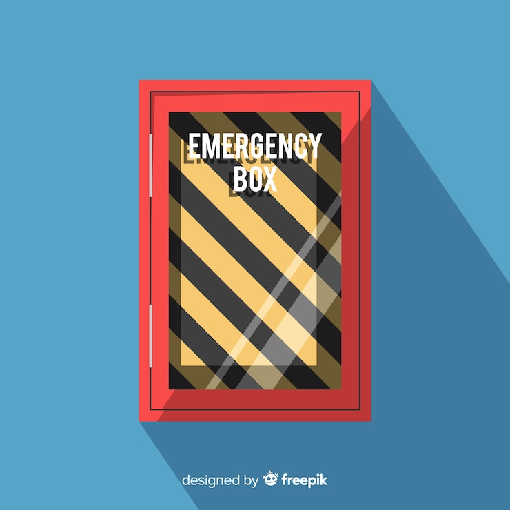 Free Vector empty emergency box