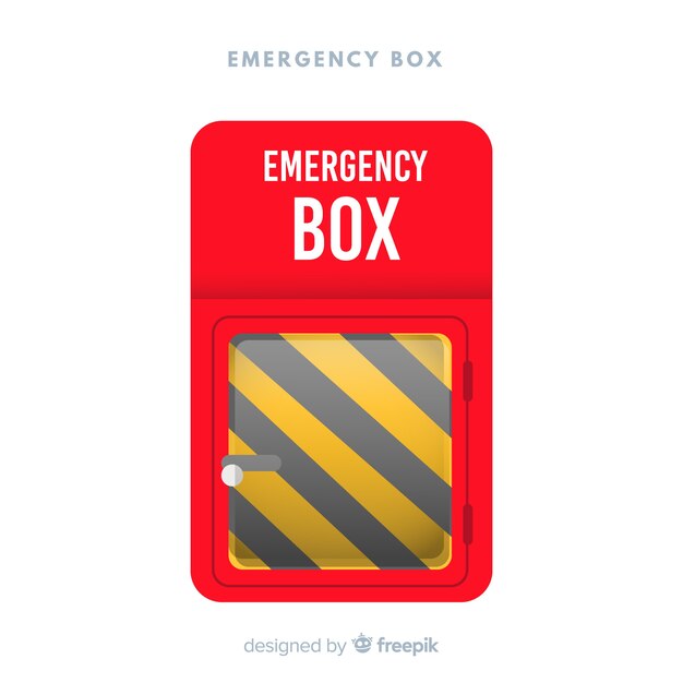 Vettore gratuito scatola di emergenza vuota