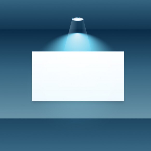 Free Vector empty frame with spotlight