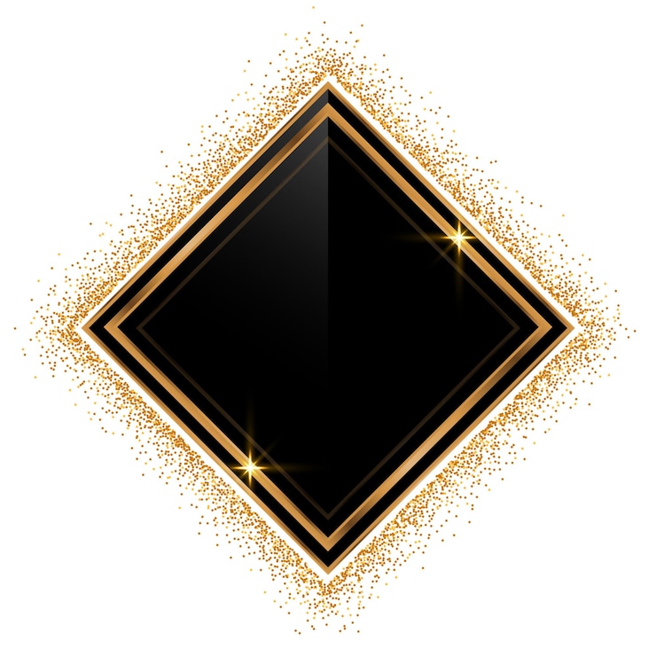 Free Vector empty glitter golden frame background