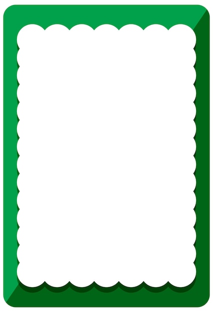 Free vector empty green curl frame banner template