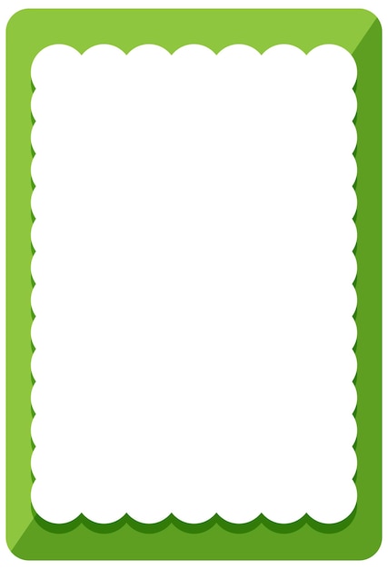 Free vector empty green curl frame banner template