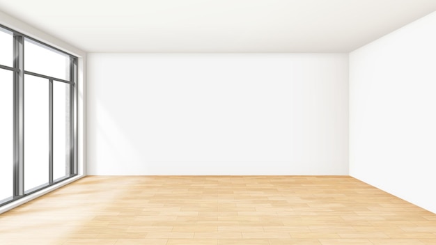 Free vector empty living room in modern apartment