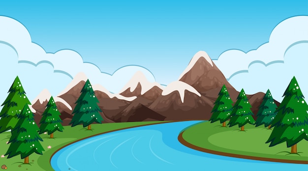 Free vector empty nature scenery