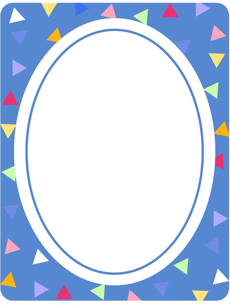 Empty oval shape banner template