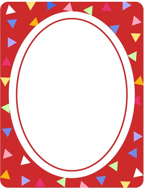 Free vector empty oval shape banner template