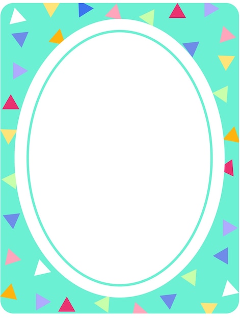 Empty oval shape banner template