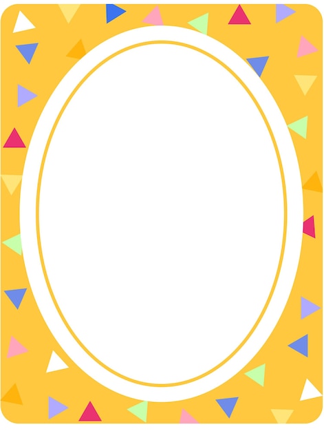 Free vector empty oval shape banner template