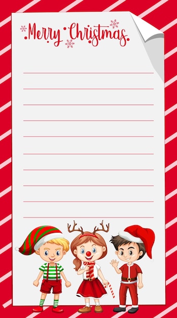 Free vector empty paper decorated with christmas theme