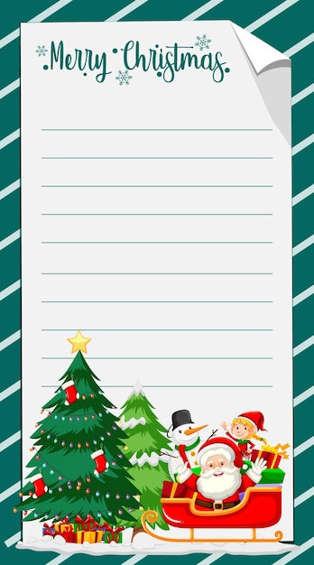 Пустая бумага, украшенная рождественской тематикой
