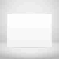 Free vector empty picture frame in white room