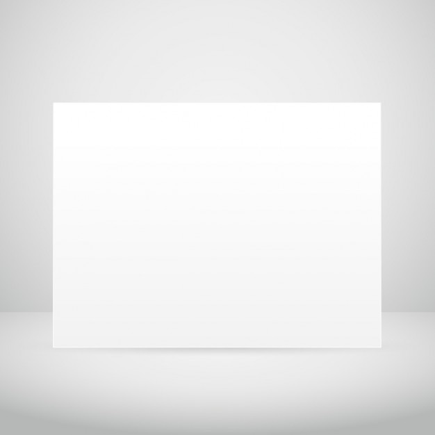 Free Vector empty picture frame in white room