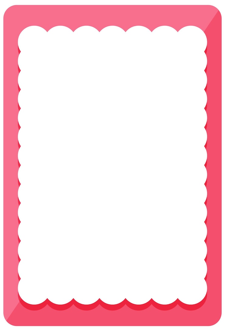 Free Vector empty pink curl frame banner template