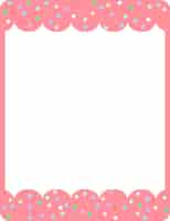 Free vector empty pink curl frame banner template