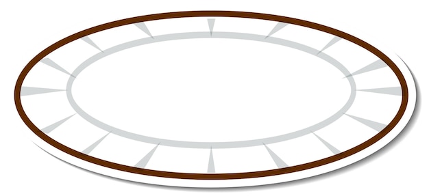 Free vector empty plate kitchenware sticker