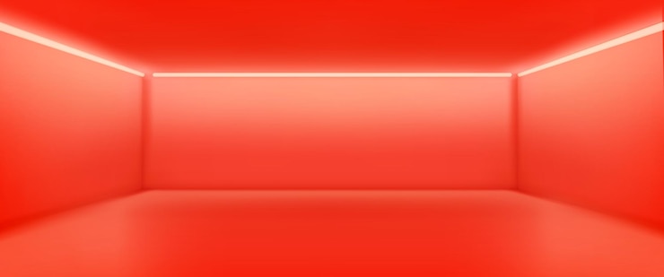 Free Vector empty red room 3d studio background