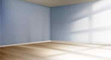 Free vector empty room corner with light and shadows