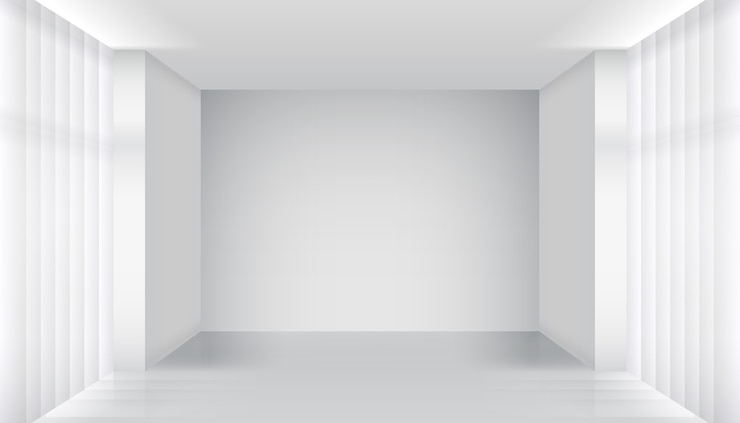 Free Vector empty room interior. clear building, apartment white, architecture inside. vector illustration