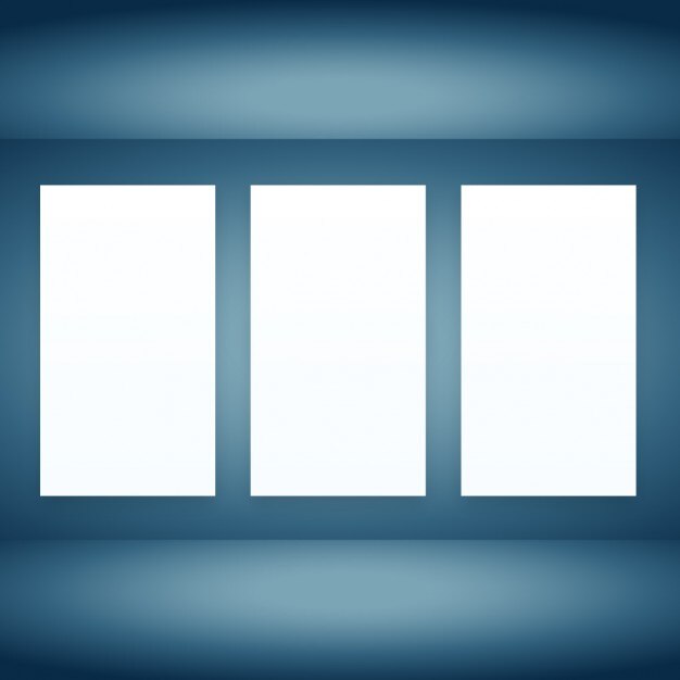 Free Vector empty room with frames