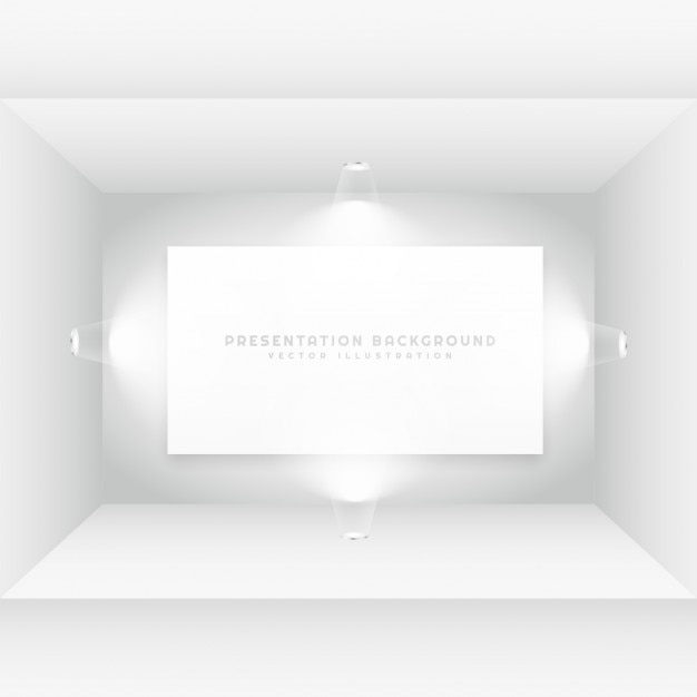 Бесплатное векторное изображение Пустая комната с изображением кадра