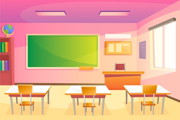 Пустой школьный класс - фон для видеоконференцсвязи