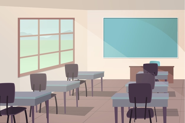 빈 학교 수업-화상 회의 배경