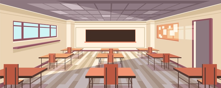 무료 Vector 화상 회의를위한 빈 학교 수업 배경