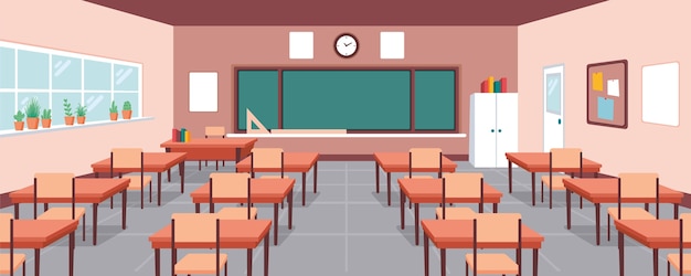 Free vector empty school class background