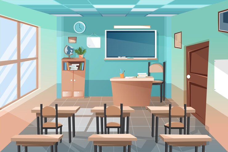 무료 Vector 빈 학교 수업 회의 배경