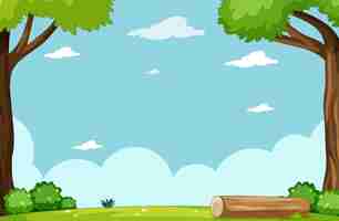 Free vector empty sky in nature scene in the park