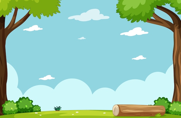 Free Vector empty sky in nature scene in the park