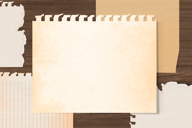 Empty vintage notebook paper