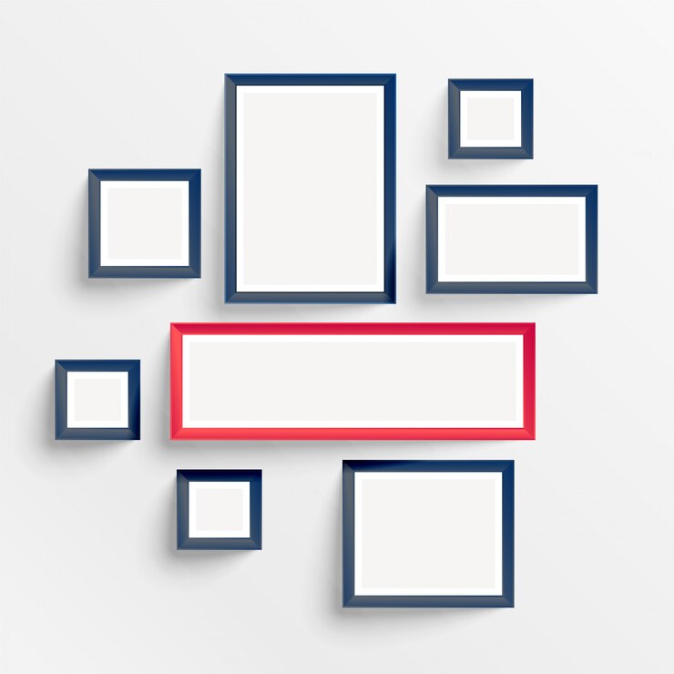 Free Vector empty wall frame decoration background