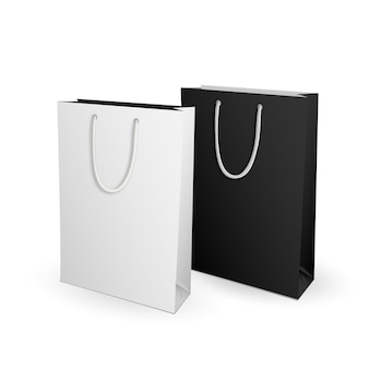 Download Paper bag mockup isolated vector Vector | Free Download