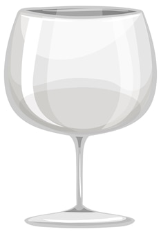 An empty wine glass isolated on white background