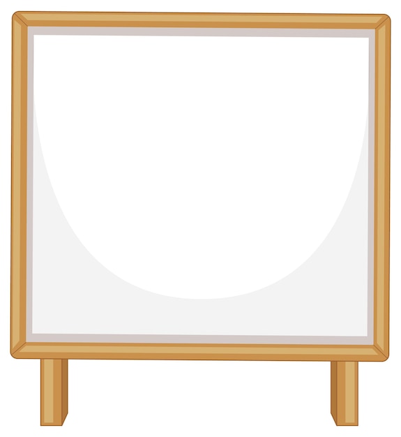 Wooden paint board with white empty paper frame Vector Image