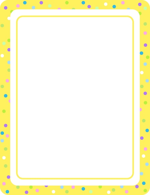 Шаблон баннера пустой желтой вертикальной рамки